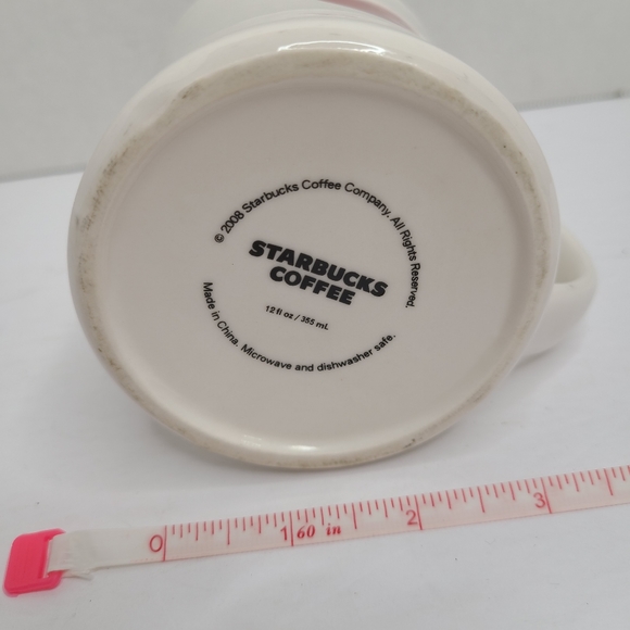 Starbucks Coffee Mug Red Bird 2008 Starbucks Coffee Company 12 Oz EUC - Picture 8 of 11